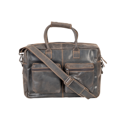 Leather Laptop Bag Dean Brown - Greenwood Leather