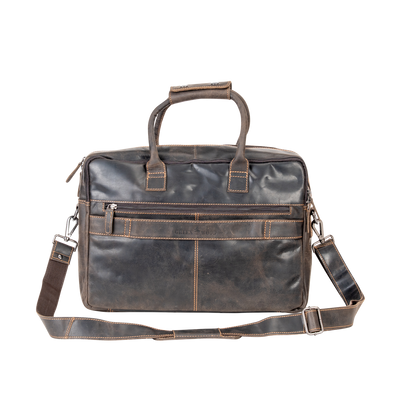 Leather Laptop Bag Dean Brown - Greenwood Leather