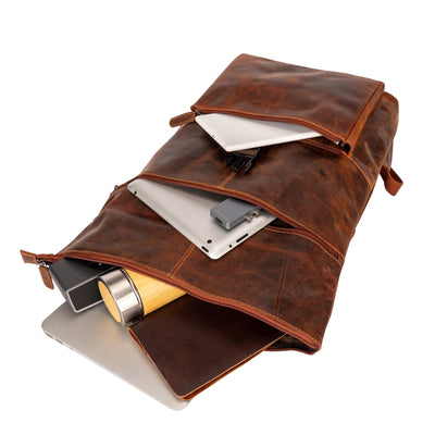 Leather Backpack Oscar - Sandal - Greenwood Leather