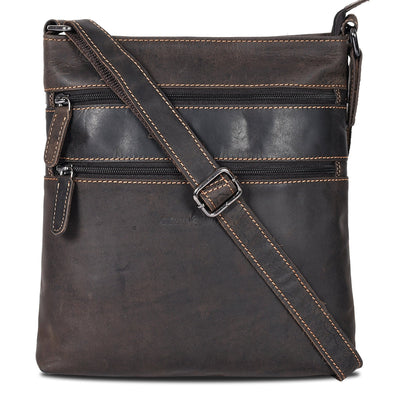 Leather Crossbody Purse - Brown - Greenwood Leather