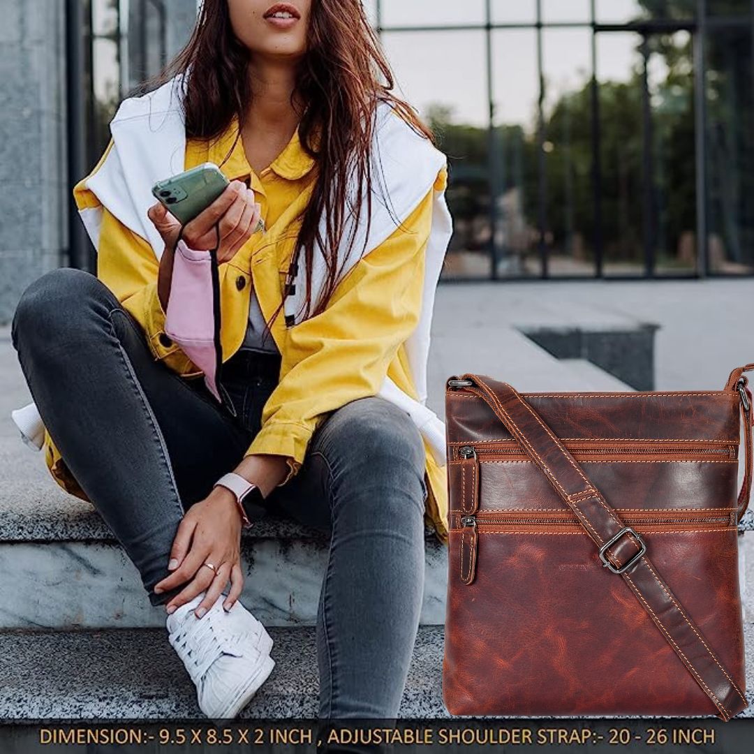 Leather Crossbody Purse - Sandel - Greenwood Leather