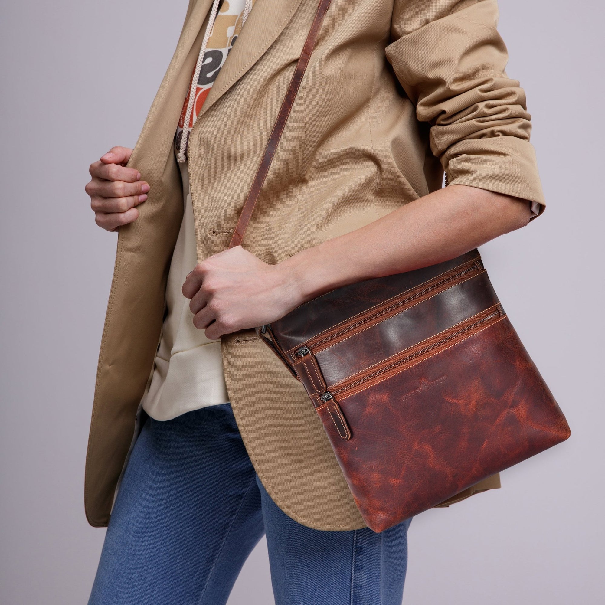Leather Crossbody Purse - Sandel - Greenwood Leather