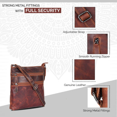 Leather Crossbody Purse - Sandel - Greenwood Leather