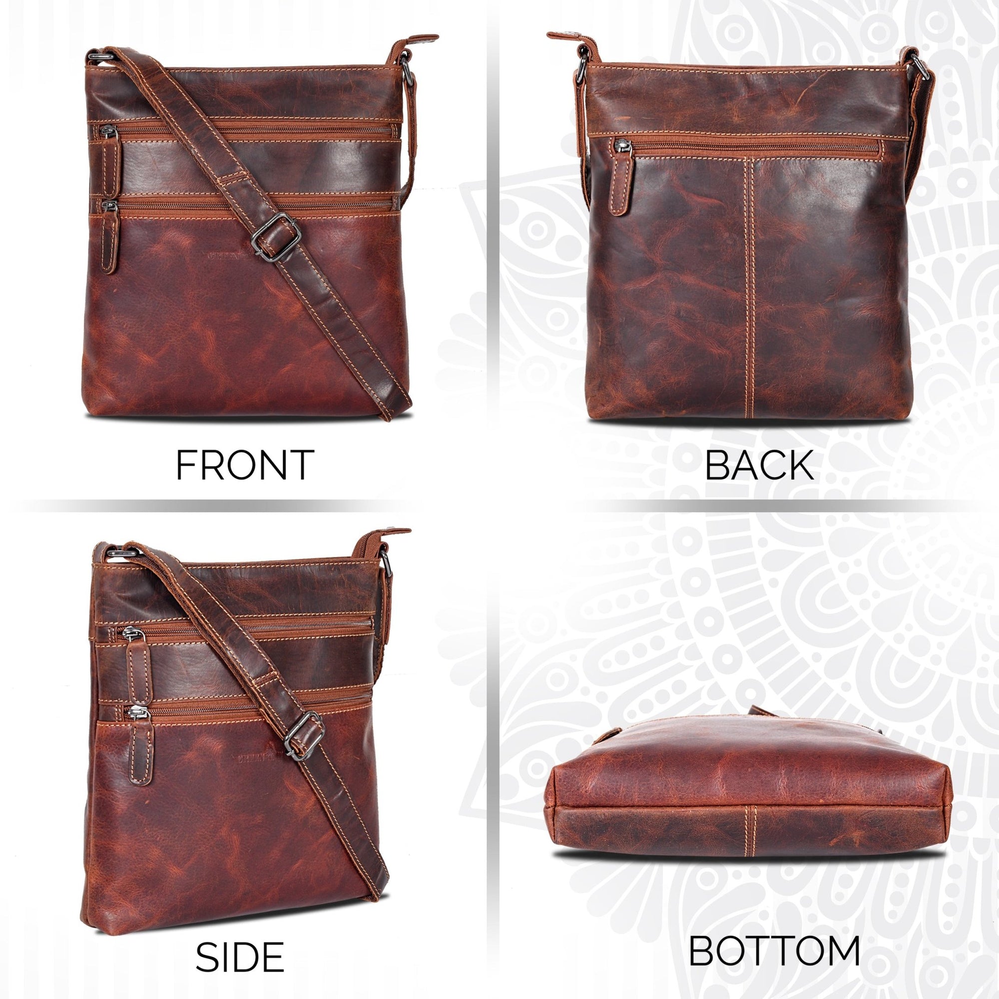 Leather Crossbody Purse - Sandel - Greenwood Leather