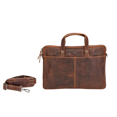 Leather Laptop Sleeve - MacBook Pro/Air 13 / 15 / 16 inch sleeve with Strap - Montreal - Greenwood Leather