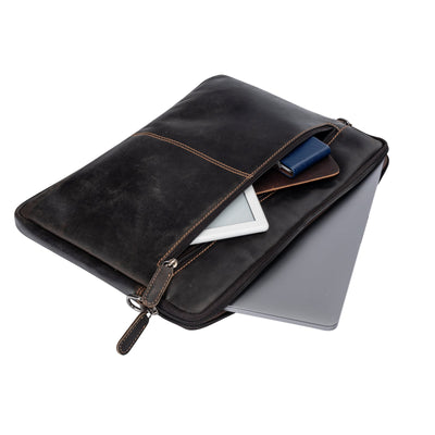 Leather Laptop Sleeve - MacBook Pro/Air 13 / 15 / 16 inch sleeve with Strap - Montreal - Greenwood Leather