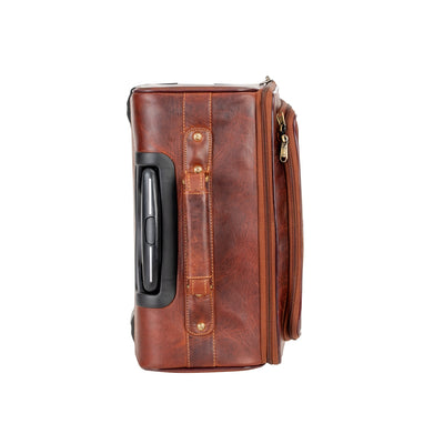 Leather Pilot Briefcase With Wheels Marino - Greenwood Leather