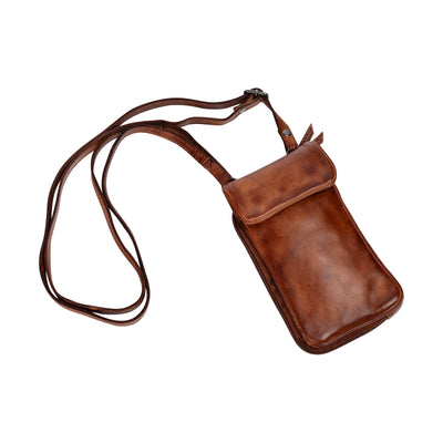 Leather Phone Bag Elk - Cognac - Greenwood Leather