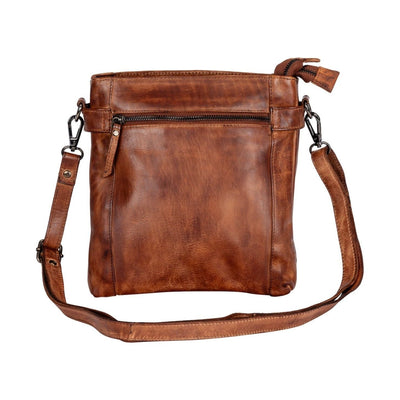 Leather Shoulder Bag 'Isalie' Cognac - Greenwood Leather