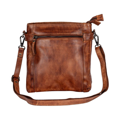 Leather Shoulder Bag 'Isalie' Cognac - Greenwood Leather