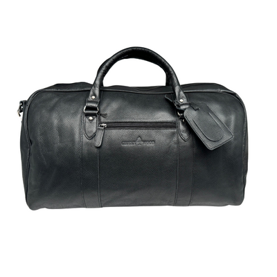GW12795 Leather Weekend Travel Bag Wilson - Black - Greenwood Leather