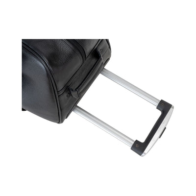 Leather Trolley Travelbag Black Voyager - Greenwood Leather