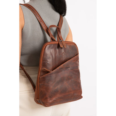 Leather Women's Backpack Claire - Sandel - Greenwood Leather