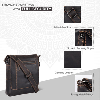 Mini - Messenger Henry - Brown - Unisex - Greenwood Leather