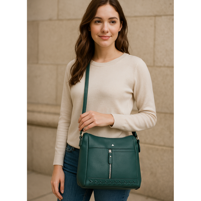 Elegant Leather Crossbody Bag – Stylish & Functional - Greenwood Leather