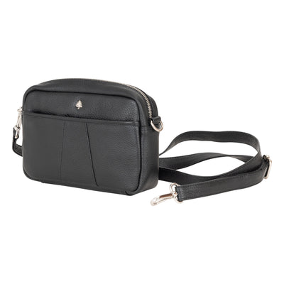 Elora Mini Crossbody – Black Leather Bag - Greenwood Leather