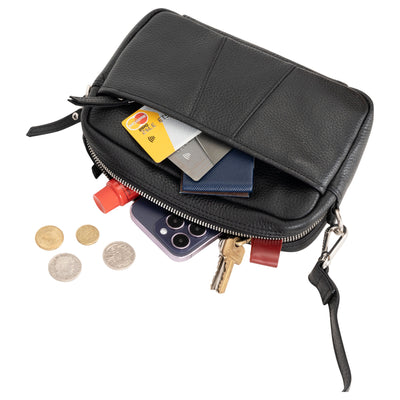 Elora Mini Crossbody – Black Leather Bag - Greenwood Leather