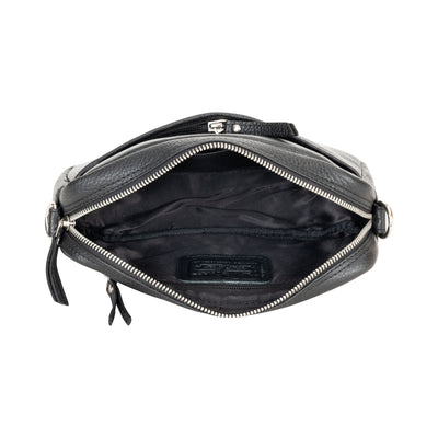 Elora Mini Crossbody – Black Leather Bag - Greenwood Leather