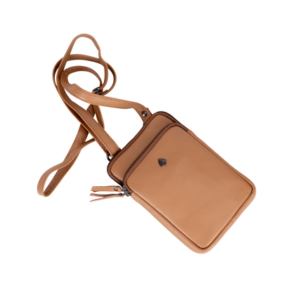 Greenwood Oslo Compact Crossbody – Beige Leather - Greenwood Leather