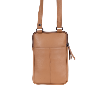 Greenwood Oslo Compact Crossbody – Beige Leather - Greenwood Leather