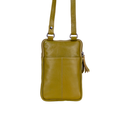 Greenwood Oslo Compact Crossbody – Olive Green Leather - Greenwood Leather