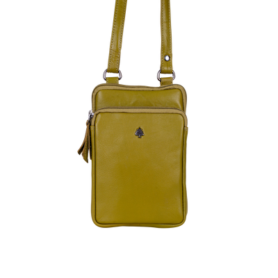 Greenwood Oslo Compact Crossbody – Olive Green Leather - Greenwood Leather