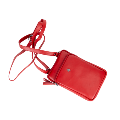 Greenwood Oslo Compact Crossbody – Red Leather - Greenwood Leather