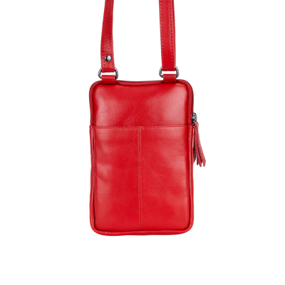 Greenwood Oslo Compact Crossbody – Red Leather - Greenwood Leather