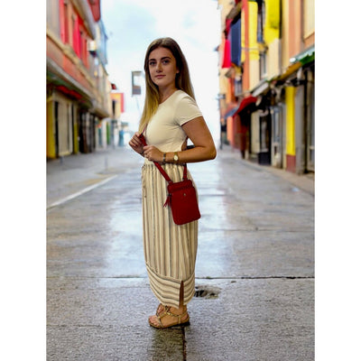 Greenwood Oslo Compact Crossbody – Red Leather - Greenwood Leather