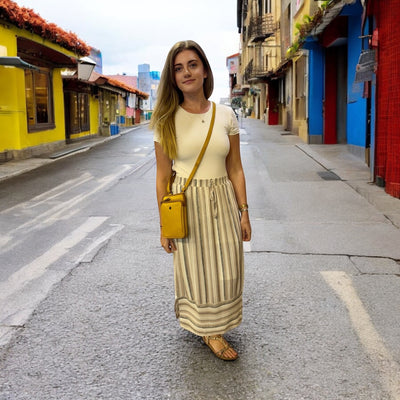 Greenwood Oslo Compact Crossbody – Yellow Leather - Greenwood Leather