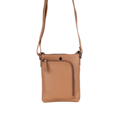 Greenwood Siena Mini Crossbody – Beige Leather - Greenwood Leather