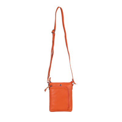 Greenwood Siena Mini Crossbody – Orange Leather - Greenwood Leather