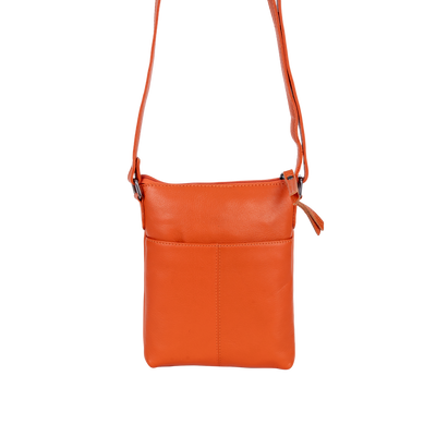 Greenwood Siena Mini Crossbody – Orange Leather - Greenwood Leather