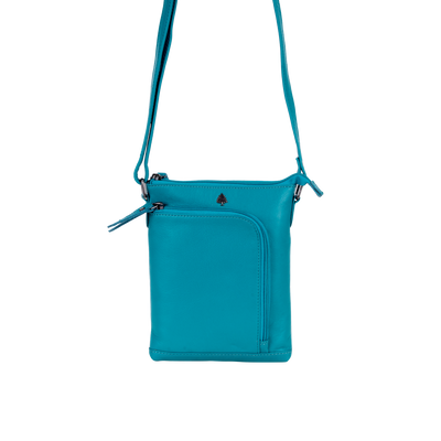 Greenwood Siena Mini Crossbody – Turquoise Leather - Greenwood Leather
