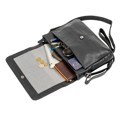 Smart Messenger Steven 13" - Black - Greenwood Leather