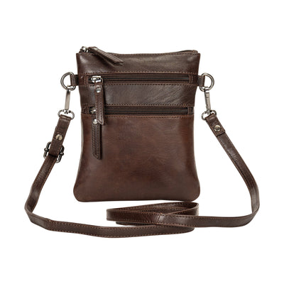 The Cedar | Women's Dark Brown Leather Mini Crossbody Bag | Greenwood Leather - Greenwood Leather