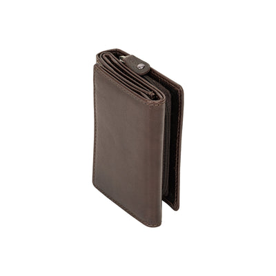 The Harvest — Women's Brown Leather Bifold Wallet with Zip Coin Purse & RFID Protection - Greenwood Leather