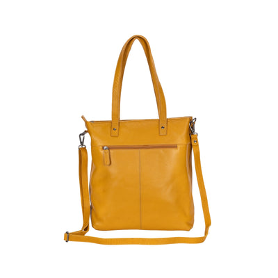 Classic Leather Tote Bag Bunbury - Yellow - Greenwood Leather