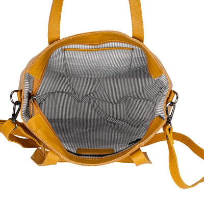 Classic Leather Tote Bag Bunbury - Yellow - Greenwood Leather