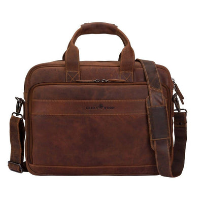 Apollo Full-Grain Leather Briefcase – Classic Work & Travel Bag for Men & Women - Greenwood Leather