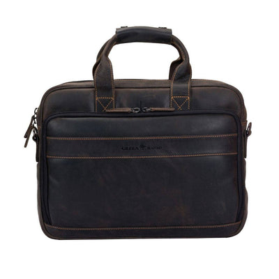 Apollo Full - Grain Leather Briefcase – Classic Work & Travel Bag for Men & Women - Greenwood Leather