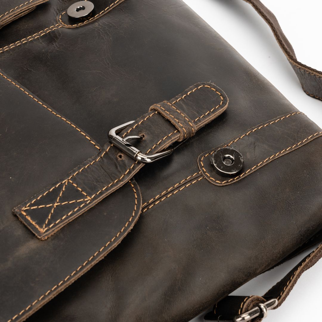 Greenwood Leather Shoulder Bag Rowville - Brown - Greenwood Leather