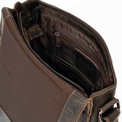 Greenwood Leather Shoulder Bag Rowville - Brown - Greenwood Leather
