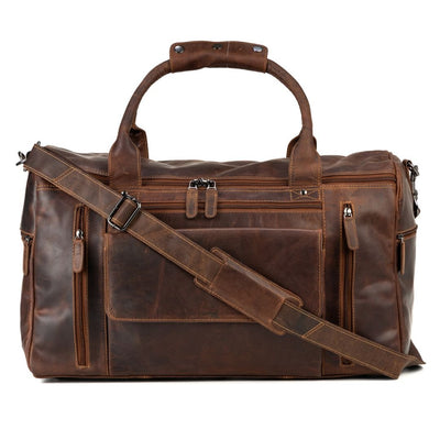 Greenwood Leather Travel Bag Large - Casual Vintage Look Sandal - Greenwood Leather