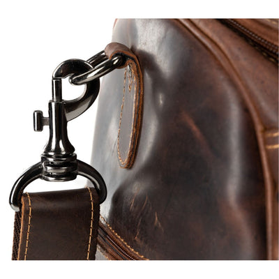 Greenwood Leather Travel Bag Large - Casual Vintage Look Sandal - Greenwood Leather