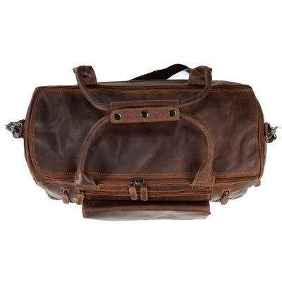 Greenwood Leather Travel Bag Large - Casual Vintage Look Sandal - Greenwood Leather