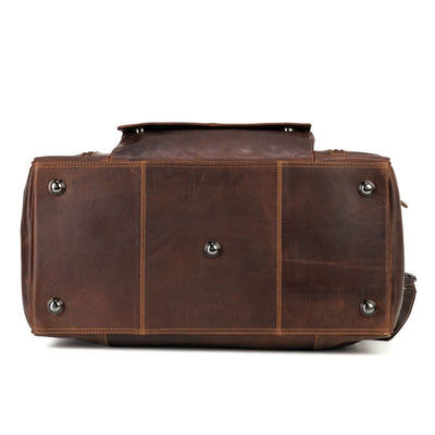 Greenwood Leather Travel Bag Large - Casual Vintage Look Sandal - Greenwood Leather