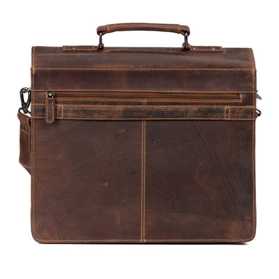 Josh Full - Grain Leather Briefcase – Large Business Shoulder Bag for Men & Women - Greenwood Leather - Greenwood Leather