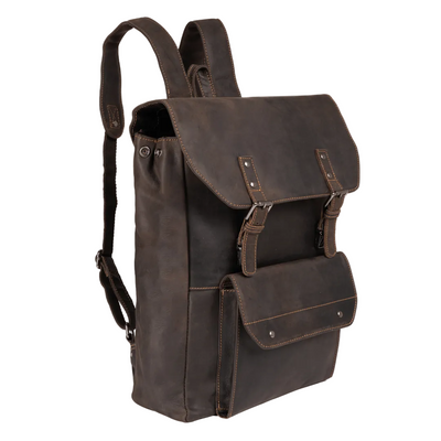 Leather Backpack Austin - Brown - Greenwood Leather