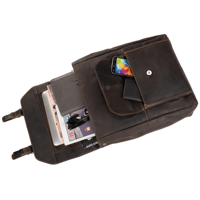 Leather Backpack Austin - Brown - Greenwood Leather